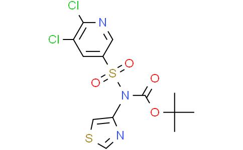 tert-Butyl((5,6-dichloropyridin-3-yl)sulfonyl)(thiazol-4-yl)carbamateCas:2412605-11-7