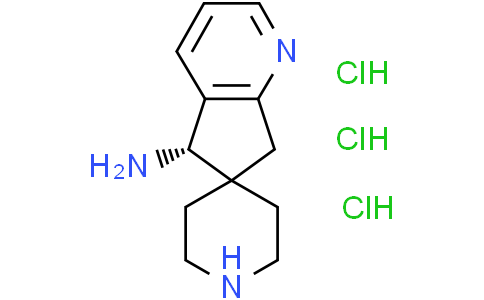 (5S)-spiro[5,7-dihydrocyclopenta[b]pyridine-6,4'-piperidine]-5-amine trihydrochloride