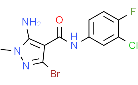 5-amino-3-bromo-N-(3-chloro-4-fluoro-phenyl)-1-methyl-pyrazole-4-carboxamide