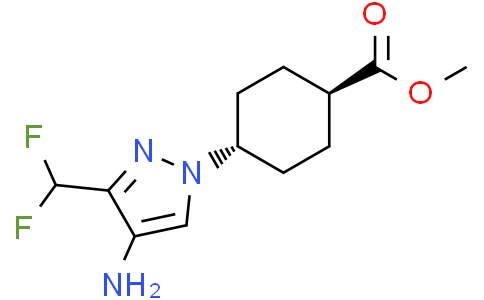 methyl trans-4-[4-amino-3-(difluoromethyl)pyrazol-1-yl]cyclohexanecarboxylate