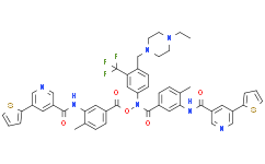 N-(5-((4-((4-乙基哌嗪-1-基)甲基)-3-(三氟甲基)苯基)((4-甲基-3-(5-(噻吩-2-基)烟酰氨基)苯甲酰基基)氧基)氨基甲酰基)-2-甲基苯基)-5-(噻吩-2-基)烟酰胺