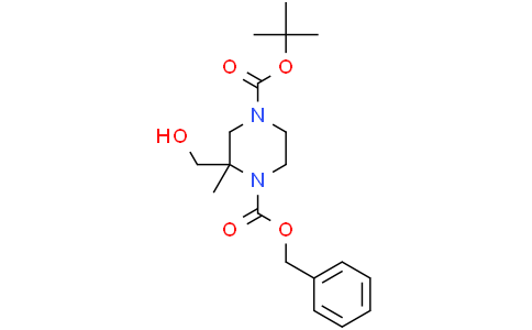1-benzyl O4-tert-butyl 2-(hydroxymethyl)-2-methyl-piperazine-1,4-dicarboxylate