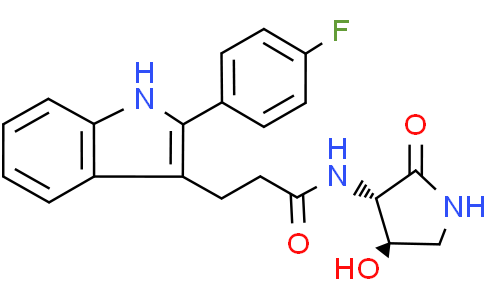 1H-吲哚-3-丙胺,2-(4-氟苯基)-N-[(3S,4R)-4-羟基-2-氧代-3-吡咯烷基]-