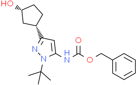 Benzyl(1-(tert-butyl)-3-((1S,3R)-3-hydroxycyclopentyl)-1H-pyrazol-5-yl)carbamateCas:2460255-80-3