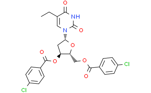 1-(3,5-Di-O-P-Chlorobenzoyl-2-Deoxy-β-D-Ribofuranosyl)-5-EthyluracilCas:25137-84-2
