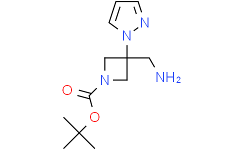 tert-butyl 3-(aminomethyl)-3-pyrazol-1-yl-azetidine-1-carboxylate