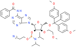 (2R，3R，4R，5R)-2-(6-苯甲酰胺基-9H-嘌呤-9-基)-5-((双(4-甲氧基苯基)(苯基)甲氧基)甲基)-4-(2-甲氧基乙氧基)四氢呋喃-3-基 (2-氰乙基)二异丙基亚磷酰胺