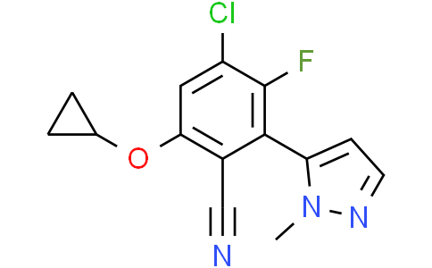 4-氯-6-环丙氧基-3-氟-2-(1-甲基-1H-吡唑-5-基)苯甲腈