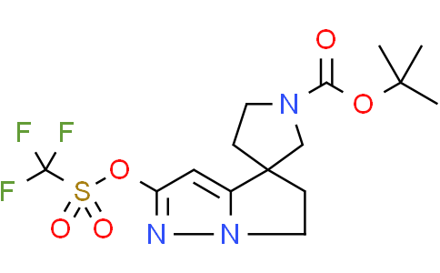 tert-butyl 2-(trifluoromethylsulfonyloxy)spiro[5,6-dihydropyrrolo[1,2-b]pyrazole-4,3'-pyrrolidine]-1'-carboxylate