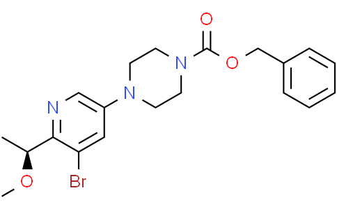 benzyl 4-[5-bromo-6-[(1S)-1-methoxyethyl]-3-pyridyl]piperazine-1-carboxylate