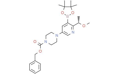 (S)-5-(4-CBZ-1-哌嗪基)-2-(1-甲氧基乙基)吡啶-3-硼酸频哪醇酯