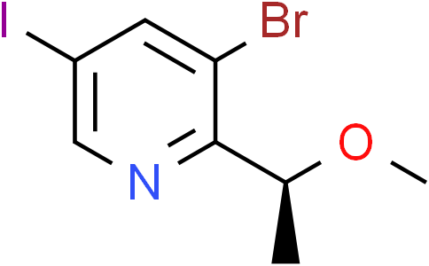 3-bromo-5-iodo-2-[(1S)-1-methoxyethyl]pyridine
