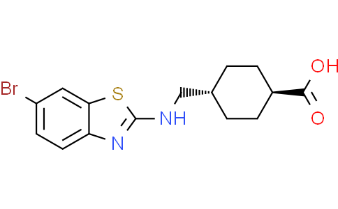 trans-4-[[(6-bromo-1,3-benzothiazol-2-yl)amino]methyl]cyclohexanecarboxylic acid