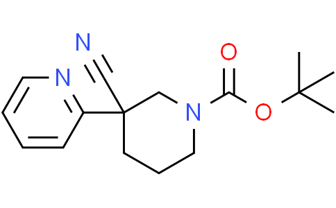 tert-butyl 3-cyano-3-(2-pyridyl)piperidine-1-carboxylate