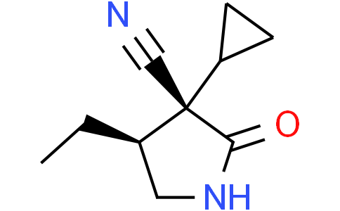 (3S,4S)-3-cyclopropyl-4-ethyl-2-oxo-pyrrolidine-3-carbonitrile