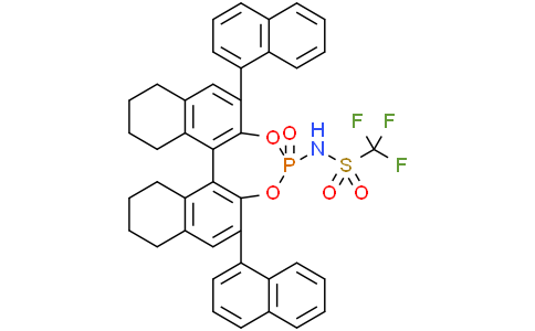 (11bS)-N-(2,6-Di(naphthalen-1-yl)-4-oxido-8,9,10,11,12,13,14,15-octahydrodinaphtho[2,1-d:1',2'-f][1,3,2]dioxaphosphepin-4-yl)-1,1,1-trifluoromethanesulfonamideCas:2757287-54-8