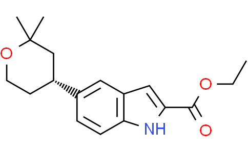 ethyl 5-[(4R)-2,2-dimethyltetrahydropyran-4-yl]-1H-indole-2-carboxylate