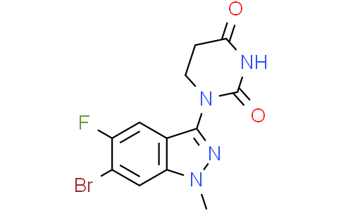 1-(6-bromo-5-fluoro-1-methyl-indazol-3-yl)hexahydropyrimidine-2,4-dione
