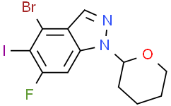 4-bromo-6-fluoro-5-iodo-1-tetrahydropyran-2-yl-indazole