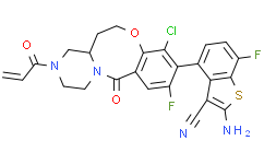 (4R)-2-氨基-4-[(4aS)-8-氯-10-氟-2，3，4，4a，5，6-六氢-12-氧代-3-(1-氧代-2-丙烯-1-基)-1H，12H-吡嗪并[2，1-d][1，5]苯并氧氮杂环辛烷-9-基]-7-氟苯并[b]噻吩-3-甲腈