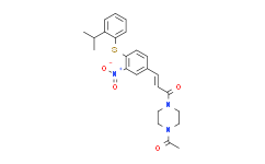 (E)-1-(4-acetylpiperazin-1-yl)-3-[3-nitro-4-(2-propan-2-ylphenyl)sulfanylphenyl]prop-2-en-1-one