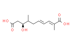 (2E,4E)-8-Hydroxy-2,7-dimethyl-decadien-(2,4)-disaeure-(1,10)-dioic acid