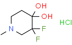 3,3-difluoro-1-methyl-piperidine-4,4-diol;hydrochloride