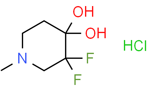 3,3-difluoro-1-methyl-piperidine-4,4-diol hydrochloride