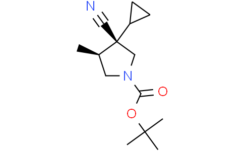 tert-butyl (3R,4S)-3-cyano-3-cyclopropyl-4-methyl-pyrrolidine-1-carboxylate