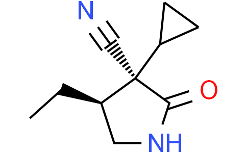 (3R,4S)-3-cyclopropyl-4-ethyl-2-oxo-pyrrolidine-3-carbonitrile