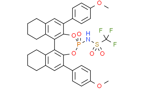 (11bS)-N-(2,6-Bis(4-methoxyphenyl)-4-oxido-8,9,10,11,12,13,14,15-octahydrodinaphtho[2,1-d:1',2'-f][1,3,2]dioxaphosphepin-4-yl)-1,1,1-trifluoromethanesulfonamideCas:2829279-73-2