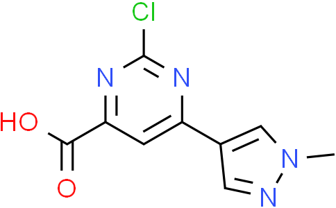 2-chloro-6-(1-methylpyrazol-4-yl)pyrimidine-4-carboxylic acid