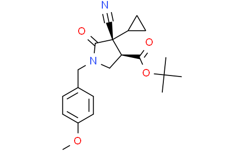 tert-butyl (3R,4R)-4-cyano-4-cyclopropyl-1-[(4-methoxyphenyl)methyl]-5-oxo-pyrrolidine-3-carboxylate