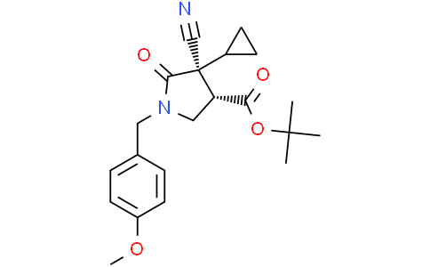 tert-butyl (3S,4S)-4-cyano-4-cyclopropyl-1-[(4-methoxyphenyl)methyl]-5-oxo-pyrrolidine-3-carboxylate