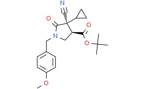 tert-butyl (3R,4S)-4-cyano-4-cyclopropyl-1-[(4-methoxyphenyl)methyl]-5-oxo-pyrrolidine-3-carboxylate