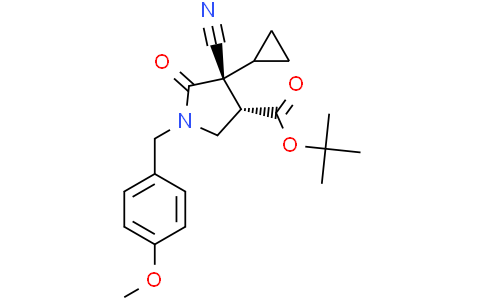 tert-butyl (3S,4R)-4-cyano-4-cyclopropyl-1-[(4-methoxyphenyl)methyl]-5-oxo-pyrrolidine-3-carboxylate
