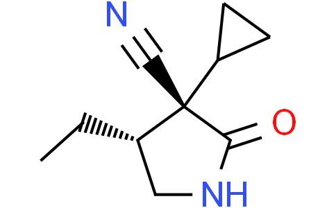 (3S,4R)-3-cyclopropyl-4-ethyl-2-oxo-pyrrolidine-3-carbonitrile