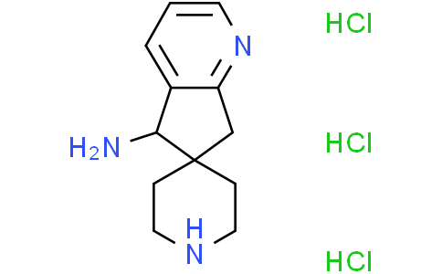 spiro[5,7-dihydrocyclopenta[b]pyridine-6,4'-piperidine]-5-amine trihydrochloride