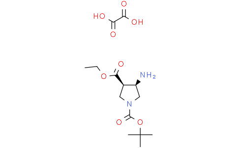 1-tert-butyl O3-ethyl (3R,4R)-4-aminopyrrolidine-1,3-dicarboxylate oxalic acid