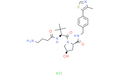 (2S,4R)-1-[(2S)-2-(4-aminobutanoylamino)-3,3-dimethyl-butanoyl]-4-hydroxy-N-[[4-(4-methylthiazol-5-yl)phenyl]methyl]pyrrolidine-2-carboxamide hydrochloride