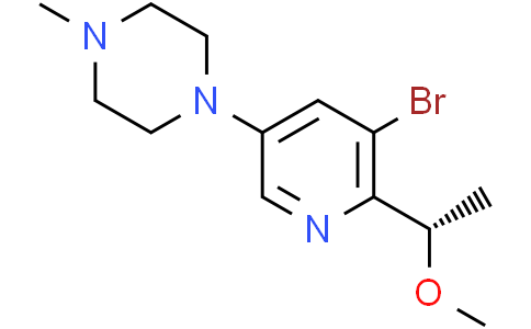 1-[5-bromo-6-[(1S)-1-methoxyethyl]-3-pyridyl]-4-methyl-piperazine