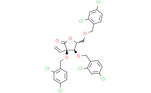 (3R,4R,5R)-3,4-bis[(2,4-dichlorophenyl)methoxy]-5-[(2,4-dichlorophenyl)methoxymethyl]-3-vinyl-tetrahydrofuran-2-one