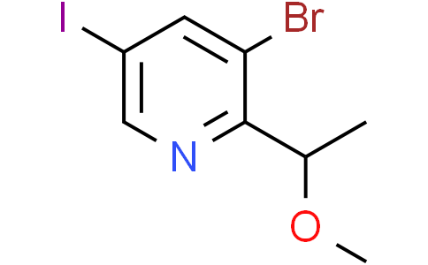 3-bromo-5-iodo-2-(1-methoxyethyl)pyridine