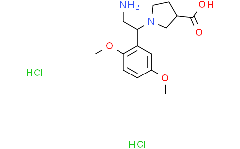 1-[2-amino-1-(2,5-dimethoxyphenyl)ethyl]pyrrolidine-3-carboxylic acid dihydrochloride