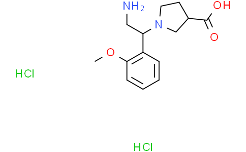 1-[2-amino-1-(2-methoxyphenyl)ethyl]pyrrolidine-3-carboxylic acid dihydrochloride