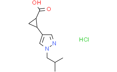 2-(1-isobutylpyrazol-4-yl)cyclopropanecarboxylic acid hydrochloride