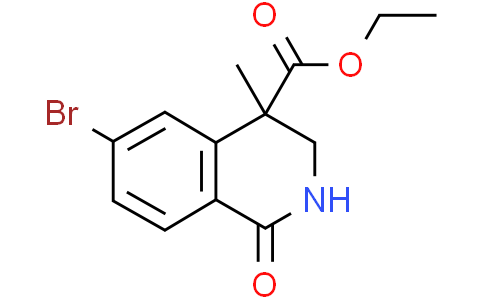 ethyl 6-bromo-4-methyl-1-oxo-2,3-dihydroisoquinoline-4-carboxylate