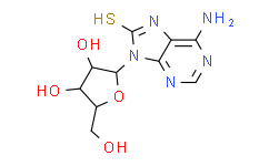 6-氨基-9-((2R，3R，4S，5R)-3，4-二羟基-5-(羟甲基)四氢呋喃-2-基)-7H-嘌呤-8(9H)-硫酮,97%