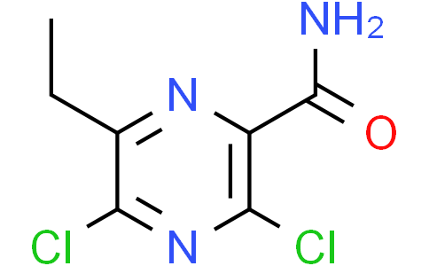 3,5-dichloro-6-ethylpyrazine-2-carboxamide