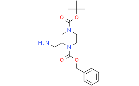 1-benzyl O4-tert-butyl 2-(aminomethyl)piperazine-1,4-dicarboxylate